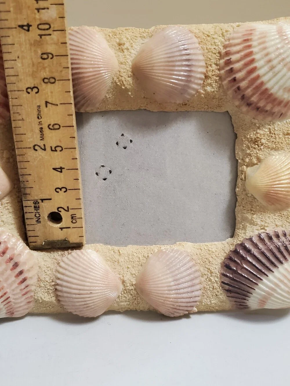 Seashell Sandframe Picture Frame - Natural Beach Ocean Photo Frame